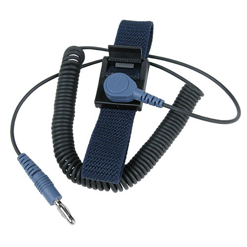 Desco 63073 Single Conductor Adjustable Fabric Wrist Strap, Cord 12, '7MM