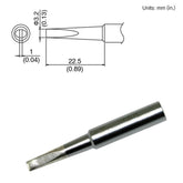HAKKO T18-DL32 Long Chisel Solder Tip for FX-8801 Iron, 3.20mm