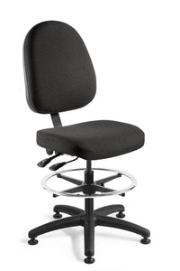 Bevco 6501-BKF Upholstered Chair, Large Back, Black Nylon Base