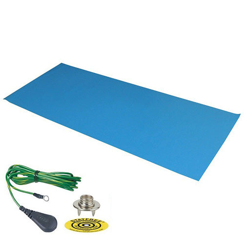 Desco 66220 Blue Dissipative Dual Layer Rubber Mat Kit