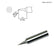 HAKKO T18-IS Series T18 Short Conical Solder Tip, For FX-8801 Iron, 0.20MM