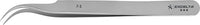 Excelta 7-S High Precision Curved Stainless Steel Tweezer, 4-1/2"