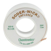 Chemtronics 70-3-25 Soder-Wick Unfluxed Desoldering Braid