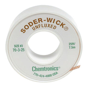 Chemtronics 70-3-25 Soder-Wick Unfluxed Desoldering Braid