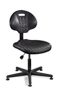 Bevco 7000-BLK BPolyurethane Chair, Black Polyurethane Base, Adj. Height 15"-20"