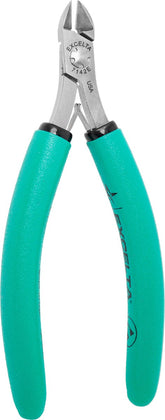 Excelta 7142E ESD-Safe Round Head Flush Cutters with Cushion Grip Handles, 5-3/4"