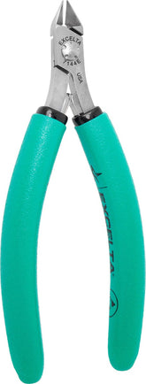 Excelta 7144E ESD-Safe Tapered Head Maximum Flush Cutters with Cushion Grip Handles 5-3/4" Long