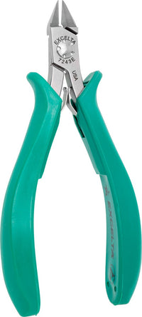 Excelta 7243E Tapered Head Semi-Flush Cutters with Ergonomic Grip Handles