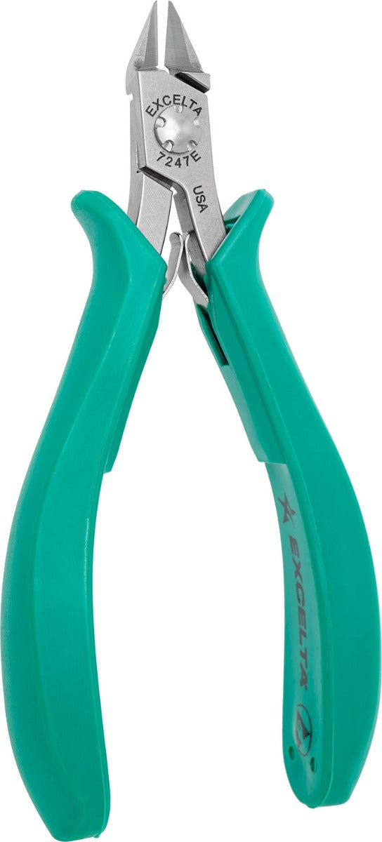 Excelta 7247E Tapered Maximum Flush Cutters with Ergonomic Grip Handles