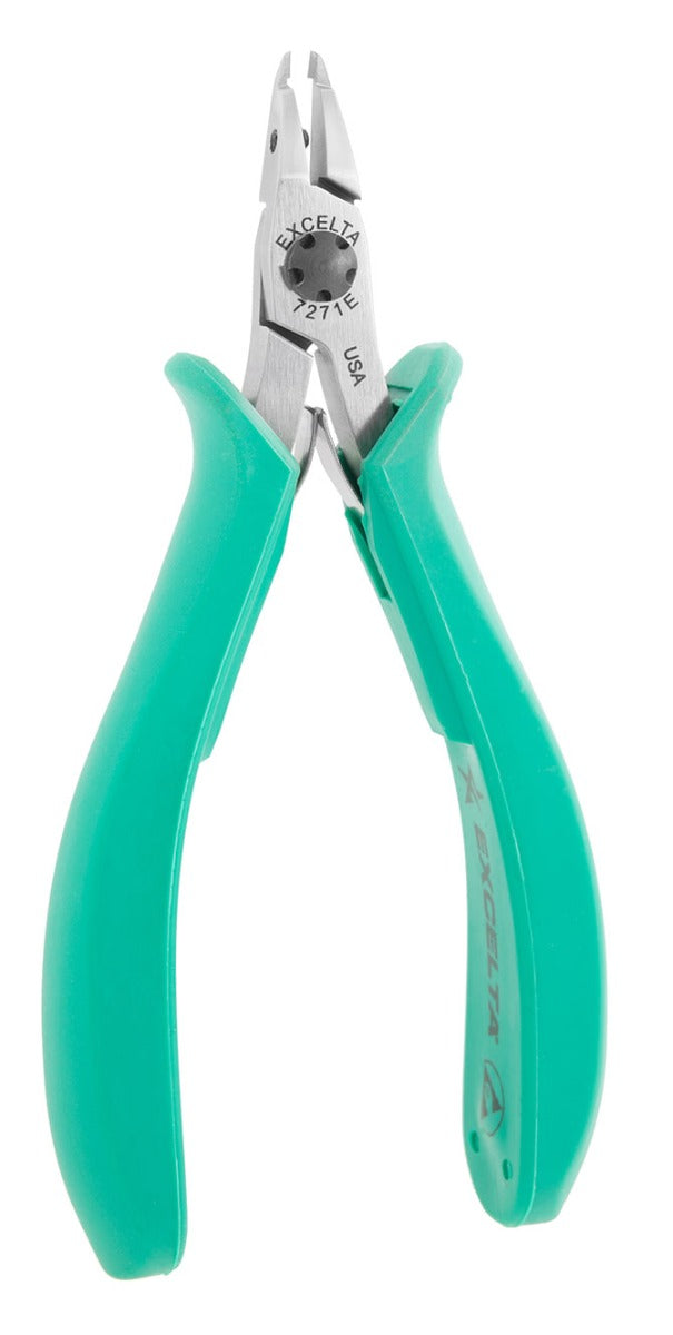Excelta 7271E Relieved Jaw Optimum Flush Cutter With Small Head & Ergonomic Grip, 5-1/4"