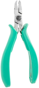 Excelta 7272E ESD-Safe Relieved Jaw Angulated Maximum Flush Cutter With Ergonomic Grip, 5-1/4"