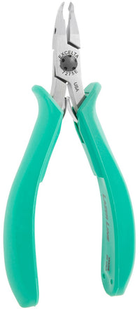 Excelta 7275E ESD-Safe Relieved Jaw Mini Angulated Maximum Flush Cutter With Ergonomic Grip, 4.75"