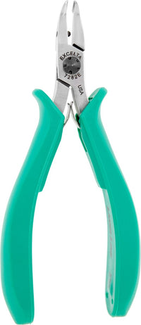 Excelta 7282E ESD-Safe Ergonomic Angled Head Maximum Flush Cutter For Soft Wire, 5 Star, 4-3/4"