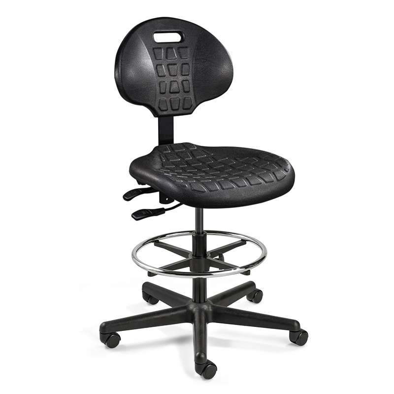 BEVCO 7301-BLK-3850S/5 Everlast Mid Height Black Polyurethane Chair