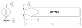 Hexacon HT178X Semi- Chisel Soldering Tip, 5/8"