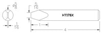 Hexacon HT178X Semi- Chisel Soldering Tip, 5/8"