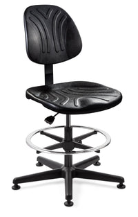 Bevco 7500D Heavy-Duty Polyurethane Chair, Black, Nylon Base
