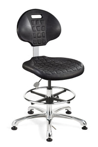 Bevco Everlast ESD 7550E Polyurethane Chair, 20.5 - 30.5 Inch Seat Height, Glides, Non-Tilt