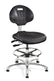 Bevco 7551E1 Polyurethane Chair, Blk, ESD/ISO 4 Cleanroom, Mushroom Glides, Adj. Height 24"-29"