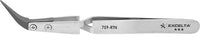 Excelta 759-RT Softip Lightweight Stainless Steel Tweezer With Replaceable ESD-Safe Curved Carbofib Tips, 4 Star, 4-3/4"