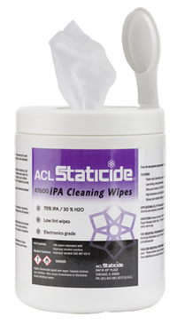 ACL Staticide 7600 5x8" IPA Cleaning Wipes 