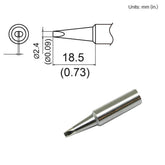 HAKKO T19-D24 Conical Chisel Solder Tip for FX601 Iron, 2.4mm