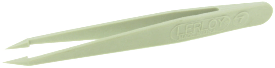Excelta 7 LER 4-9/16 Delrin Straight Fine Point Tweezer