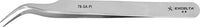 Excelta 7B-SA-PI Stainless Steel Anti-magnetic Tweezers with Curved Fine Serrated Tips, 2 Star, 4-1/2"