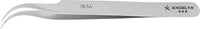 Excelta 7B-SA Stainless Steel Anti-magnetic Tweezers with Curved Very Fine Serrated Tips, 3 Star, 4-1/2"