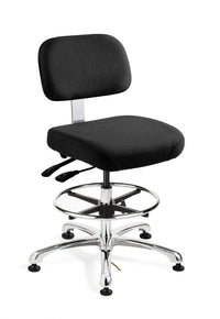 Bevco 8551-EBF Chair, Fabric, Upholstered, Black, ESD, 21.5"-31.5"H, Doral Series