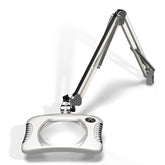 O.C White 82400-4-MW ESD-Safe 4-Diopter LED Magnifier with 43" Reach & Clamp Base, Medical White