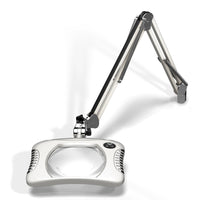 O.C White 82400-4-MW ESD-Safe 4-Diopter LED Magnifier with 43" Reach & Clamp Base, Medical White