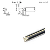 Hakko T15-R20 Slot Soldering Tip, 2mm x 1.3mm