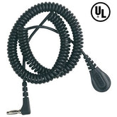 Desco 91095 Single Conductor Coil Cord Right Angle Banana Plug