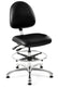 Bevco 9551MC1-BLK Integra Tall Height ISO 4 Cleanroom Black Vinyl Chair