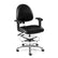 BEVCO 9551ME3-CARD5S-BK Integra-Ecr Upholstered Vinyl Chair Esd Cleanroom Class 1000 Medium Back Articulating Seat