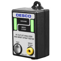 Desco 98133 AC Outlet Analyzer & Wrist Strap Tester, North America