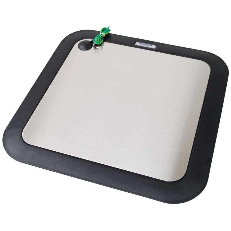 Desco 98273 Stainless Steel Foot Plate with Molded Base