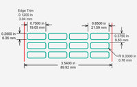 Identco TTL141-700-10 Glossy White Polyester PCB/Component Label, 0.75x.25 [10,000/Roll]