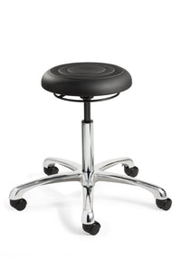 Bevco J3350-BLK Backless Stool, Polished Vinyl Base