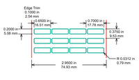 Identco TTL102-700-10 Glossy White Polyester PCB Component Label [10,000/Roll]
