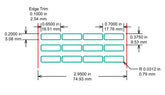 Identco Matte White Polyester PCB Component Label 0.65x0.20 [10,000/Roll]