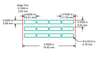 Identco Matte White Polyester PCB Component Label 0.65x0.20 [10,000/Roll]