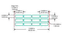 Identco Glossy 700 White Polyester PCB Component Label [10,000/Roll]
