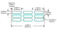 Identco Glossy White Polyester PCB Component Label [10,000/Roll]
