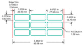 Identco Glossy White Polyester PCB Component Label [1.00x0.375]