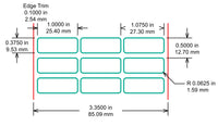 Identco Glossy White Polyester PCB Component Label [1.00x0.375]