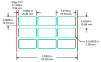 Identco TTL106-700-10 Glossy White Polyester PCB Component Label 1.0x0.50 [10,000/Roll]