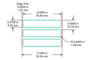 Identco TTL109-700-10 Glossy White Polyester PCB Component Label 2.0x0.375 [10,000/Roll]