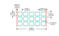 Identco TTL112-700-10 Glossy White Polyester PCB/Component Label 0.50x0.4375 [10,000/Roll]